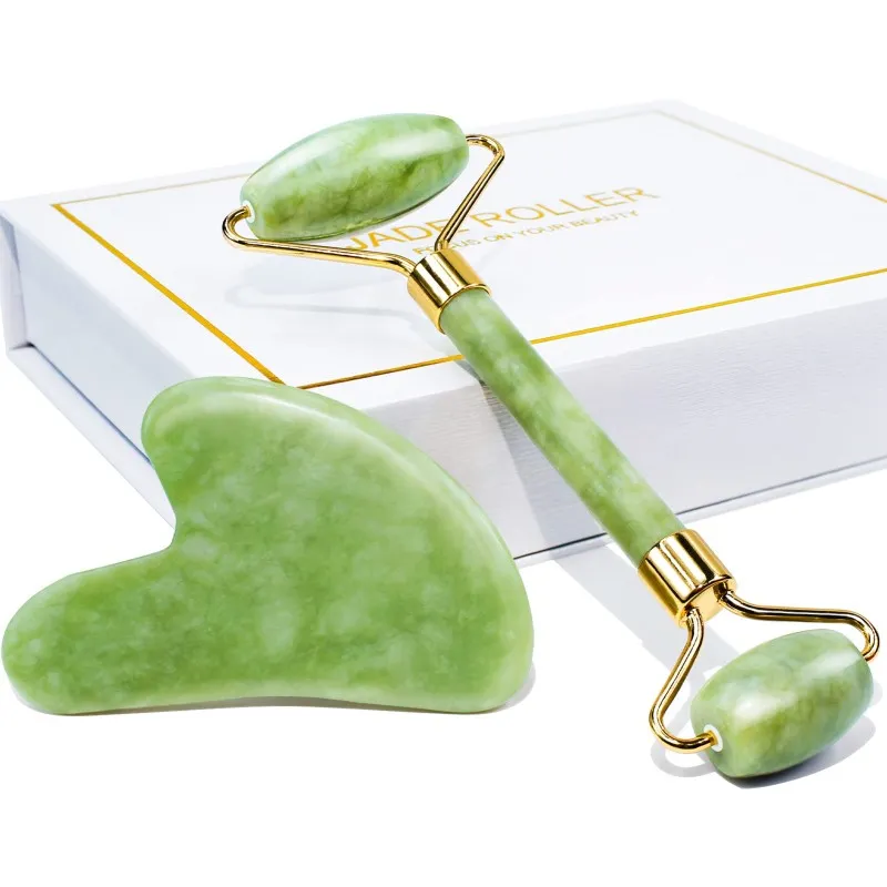 Yeşil Gua Sha + Jade Roller Set