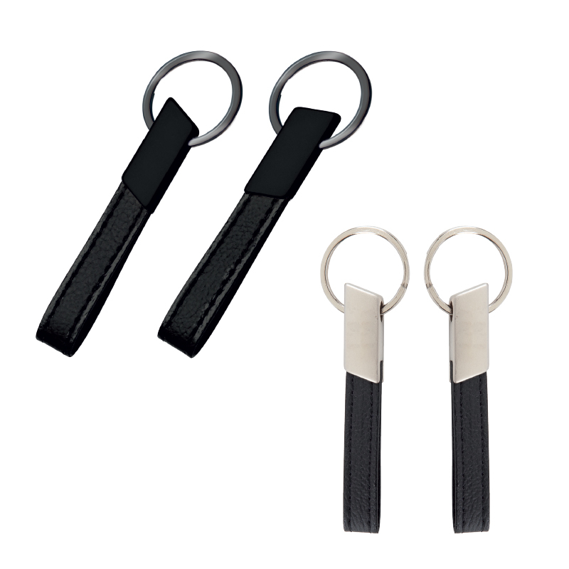 Krom Metal Suni̇ Deri̇ Anahtarlık
