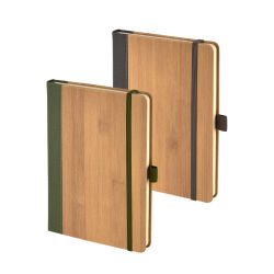 Gri Termo Deri Bambu Defter