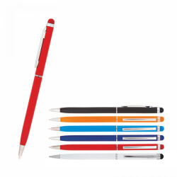 Beyaz Metal Tükenmez Touchpen Kalem