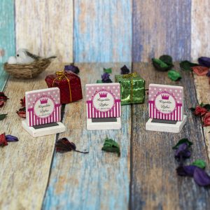 Doğal Taş Doğum Günü Baby Shower Magneti 5x5cm