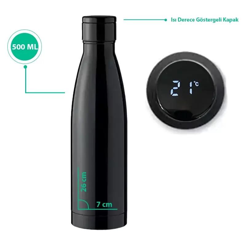 500 ml Dijital Isı Dereceli Termos