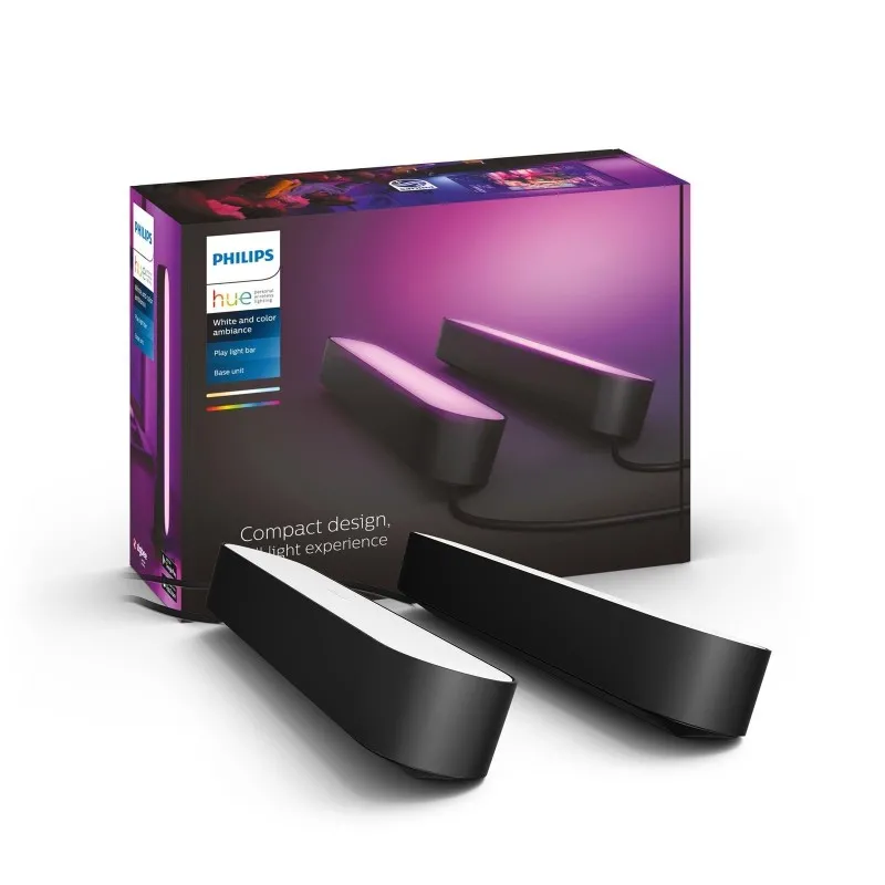 Philips Hue Play 2'li Ekopaket - Siyah, Güç Adaptörü Dahildir